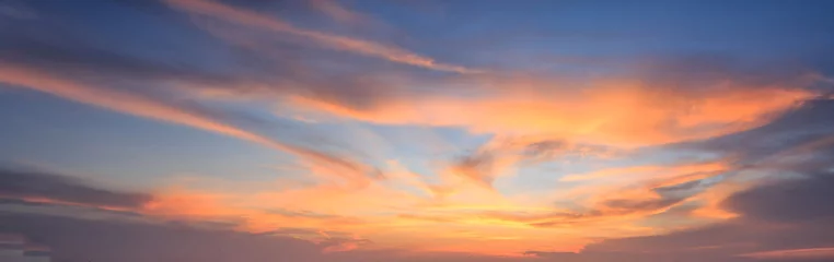 Crédence de cuisine en verre imprimé Ciel Panorama naturel de fond du ciel de couleur d& 39 or, pendant le t