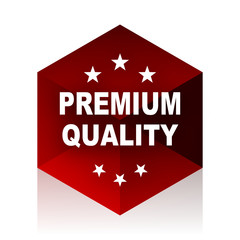 premium quality red cube 3d modern design icon on white background