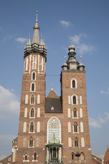 Fototapeta na wymiar Mariacka Basilica - St Marys Church, Krakow