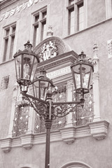 Lamppost outside Old Town Hall, Prague