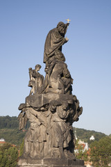 Fototapeta na wymiar Charles Bridge Sculpture, Prague