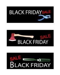 Craft Tools on Three Black Friday Banners