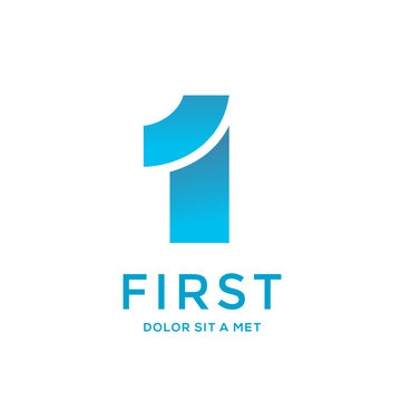 Number one 1 logo icon design template elements