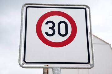 Red Thirty Speed Sign