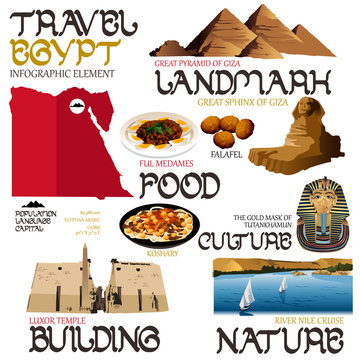 Infographic Elements for Traveling to Egypt