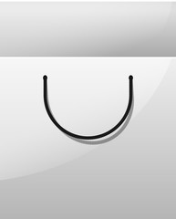 Shopping realistic bag background. Package from store. 