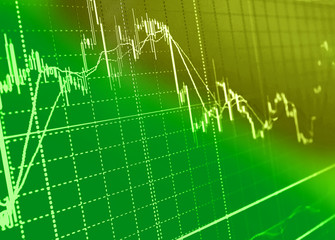 Stock exchange chart graph.