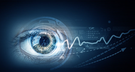 Eye scanning. Concept image. Concept image