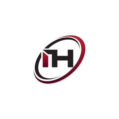 Modern Initial Logo Circle IH