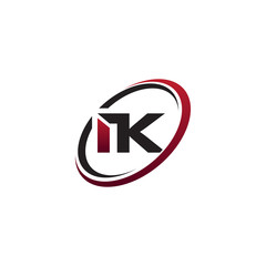 Modern Initial Logo Circle IK