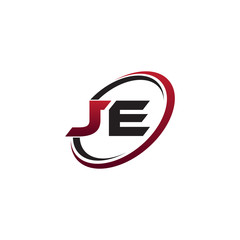 Modern Initial Logo Circle JE