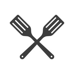 Icon two Kitchen shovels, scapulas or Fry shovels