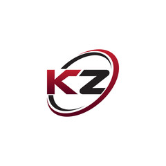 Modern Initial Logo Circle KZ