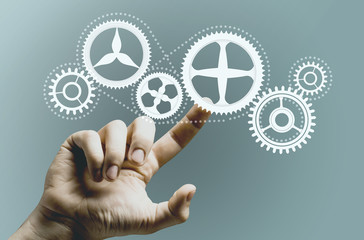 Gears mechanism. Concept image