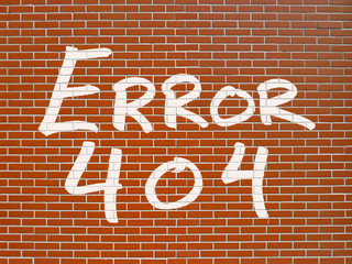 Obraz premium Error 404 graffiti