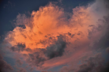 Naklejka premium Abstract sunset cloudscape background .