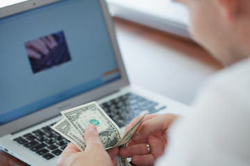 Business, technology, internet and networking concept. Young mal