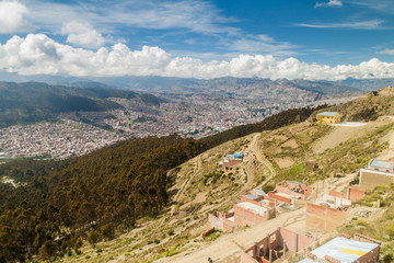 Fototapeta premium Aerial view of La Paz, Bolivia