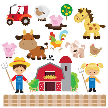 Farm vector illustration