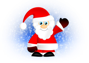 Süsser Weihnachtsmann der winkt / Santa Claus