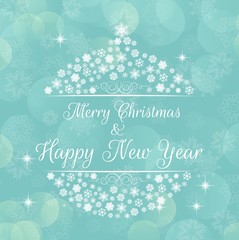 Merry christmas and happy new year background poster