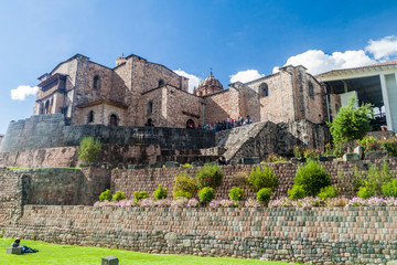 Qorikancha ruins and convent Santo Domingo in Cuzco, Peru.