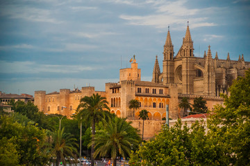 Fototapeta na wymiar Cathedral of Palma de Mallorca. 