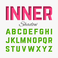 Inner shadow font