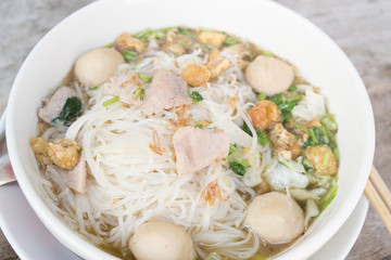 Thai noodle soup, famous food northern style