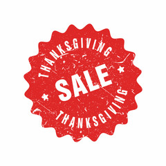 Vector Thanksgiving Sale Stamp