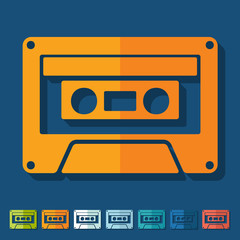 Flat design: audiocassette