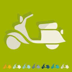 Flat design: scooter