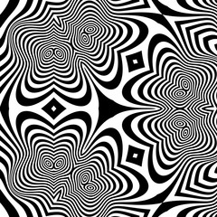 Pattern With Optical Illusion. Abstract Background. Optical Art.