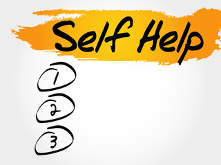 Self Help blank list concept