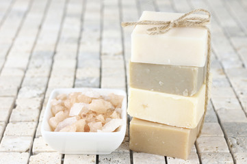 Natural soaps and bath salt