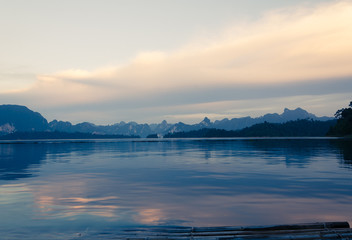 lake with mountain view