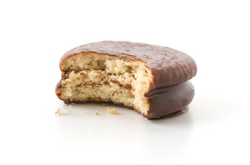 chocolate soft cake with marshmallow