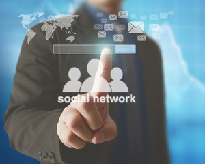 virtual icon of social network