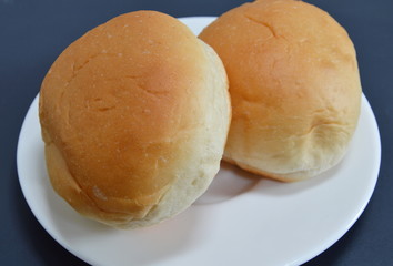 bun filling sweet bean on dish