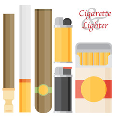 Cigarette and lighter set.