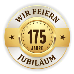 Goldener 175 Jahre Jubil&auml;um Siegel