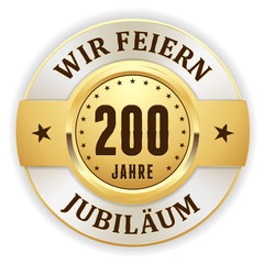 Goldener 200 Jahre Jubiläum Siegel