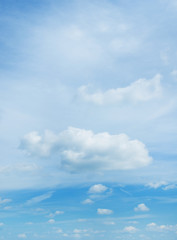 cloud in the blue sky