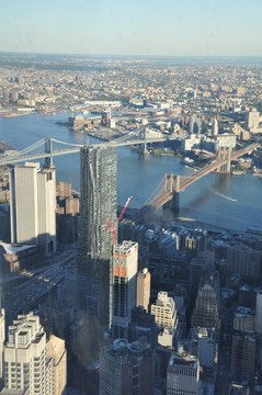 View of New York City from One World Trade Center Observation Deck