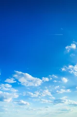 Fotobehang blue sky background with white clouds © ZaZa studio