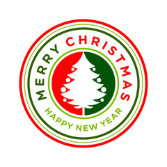 Merry Christmas & Happy New Year Pin