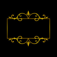 Vintage Wrought Iron Sign Gold