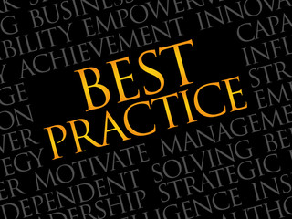 Fototapeta na wymiar Best Practice word cloud, business concept