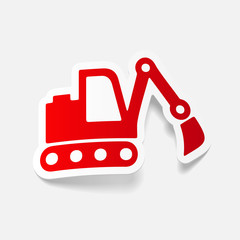 realistic design element: excavator