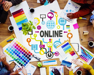 Global Online Communication Social Networking Technology Concept